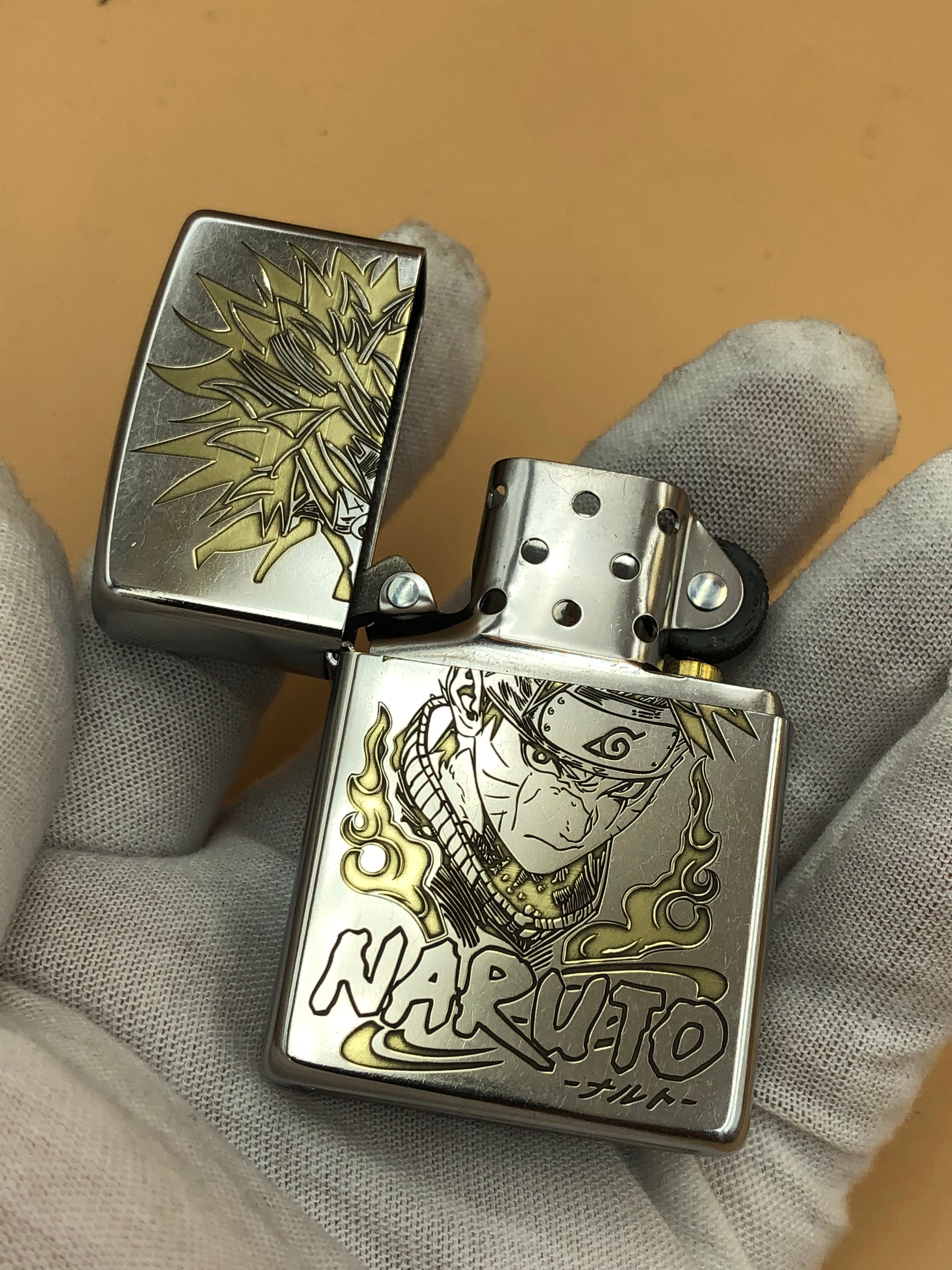 N.a.r.uto Zippo Lighter – Deep Engraved Classic Street Chrome Collectible Gift