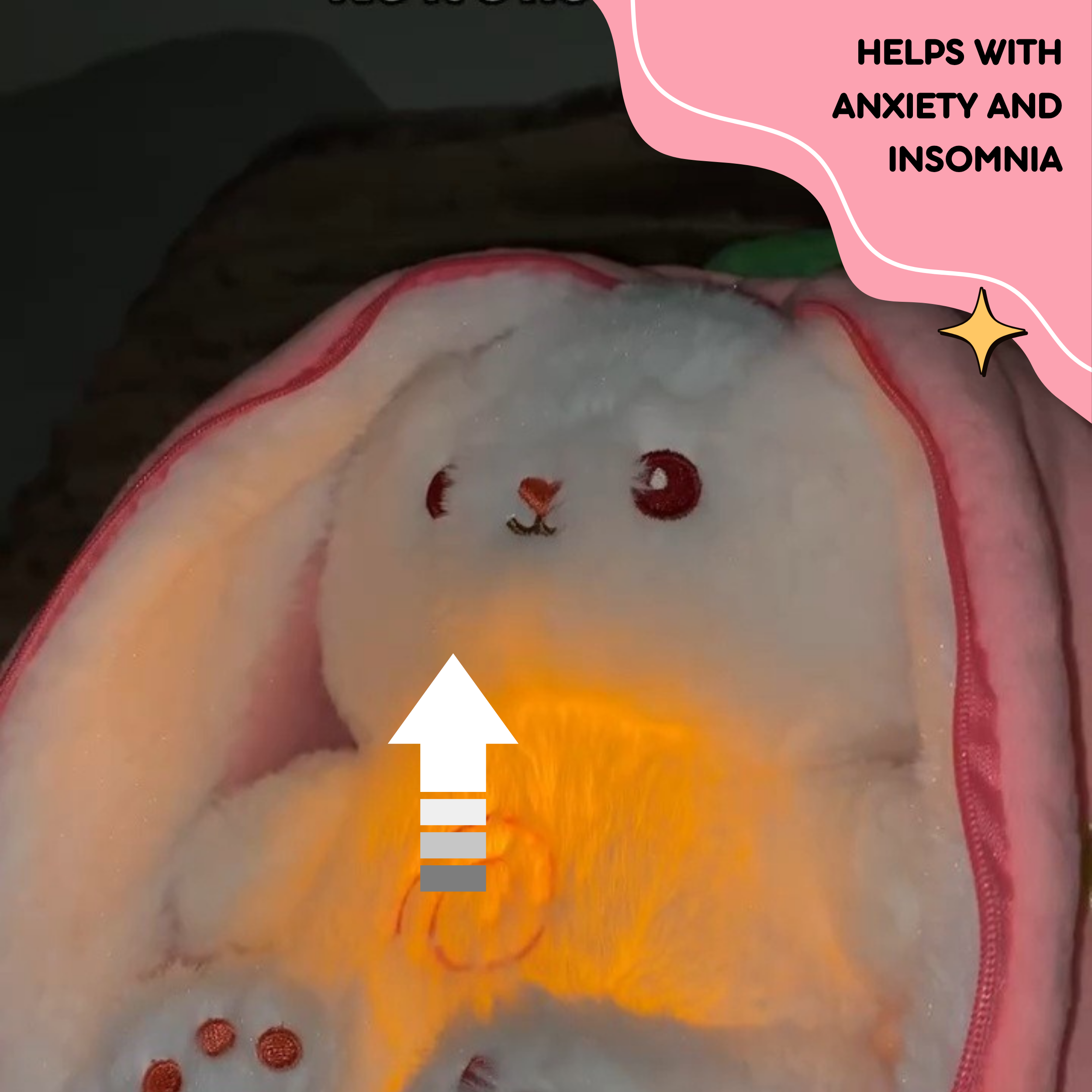 Adorable Fluffy Breathing Strawberry Rabbit: Lifelike, Soft, and Cuddly Companion