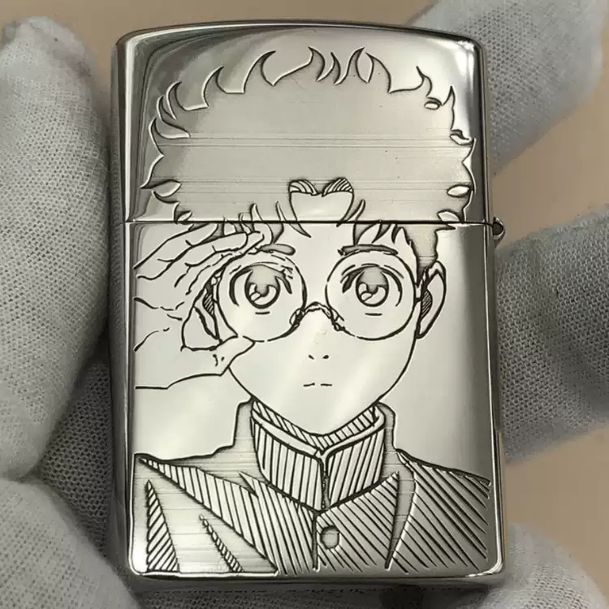 Okarun & Ken Takakura Engraved Anime Lighter - Premium Windproof Kerosene Refillable Gift for Dandadan Fans