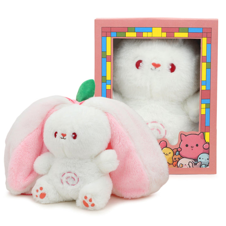 Adorable Fluffy Breathing Strawberry Rabbit: Lifelike, Soft, and Cuddly Companion
