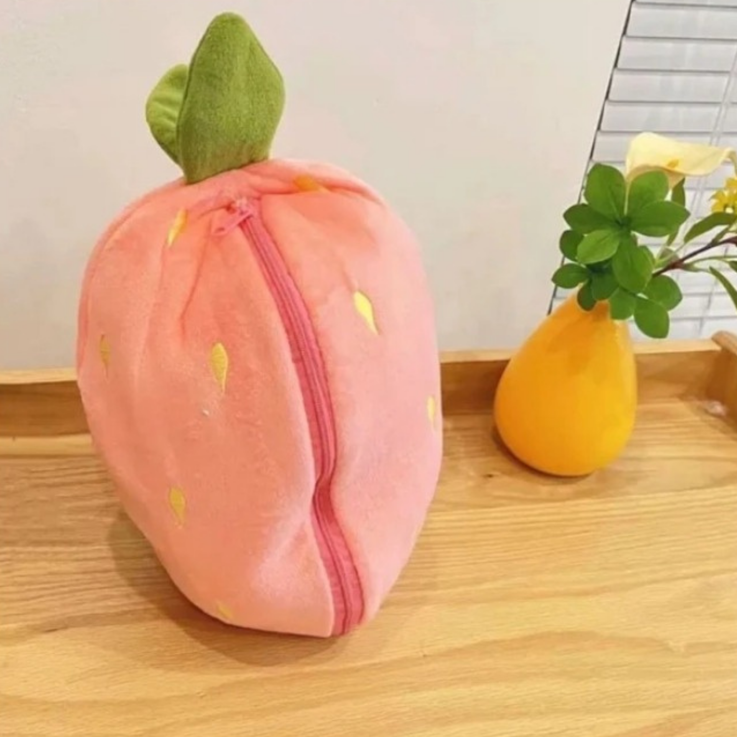 Adorable Fluffy Breathing Strawberry Rabbit: Lifelike, Soft, and Cuddly Companion