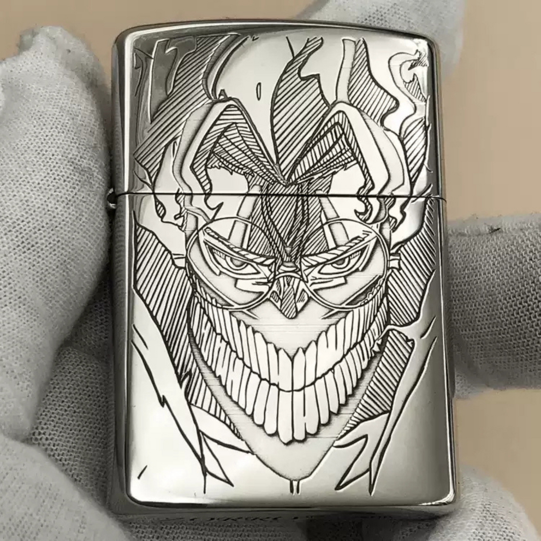 Okarun & Ken Takakura Engraved Anime Lighter - Premium Windproof Kerosene Refillable Gift for Dandadan Fans