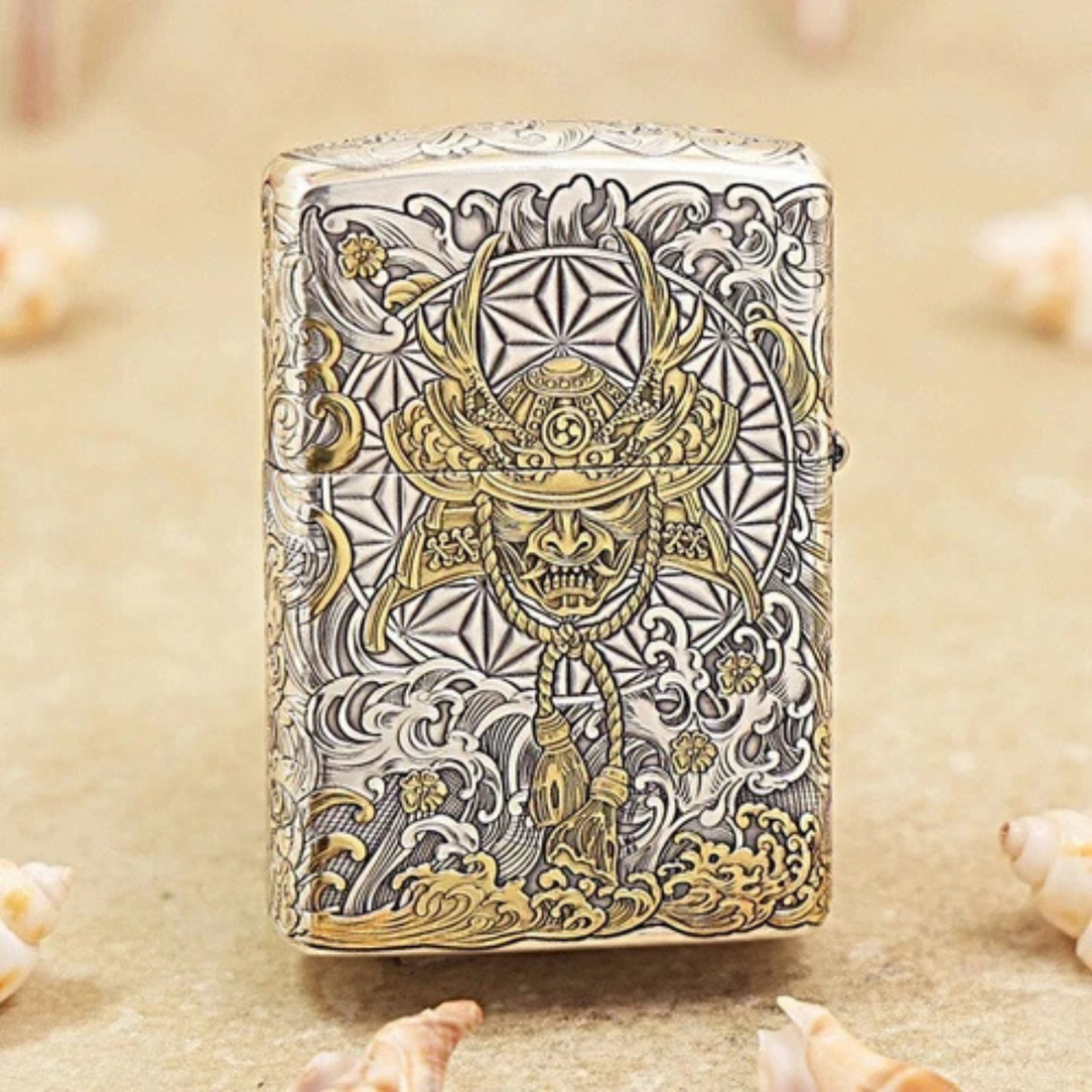 Set of 2 Limited Edition Armor Zippo Lighters – "Four Horsemen of the Apocalypse" & "Golden Samurai"