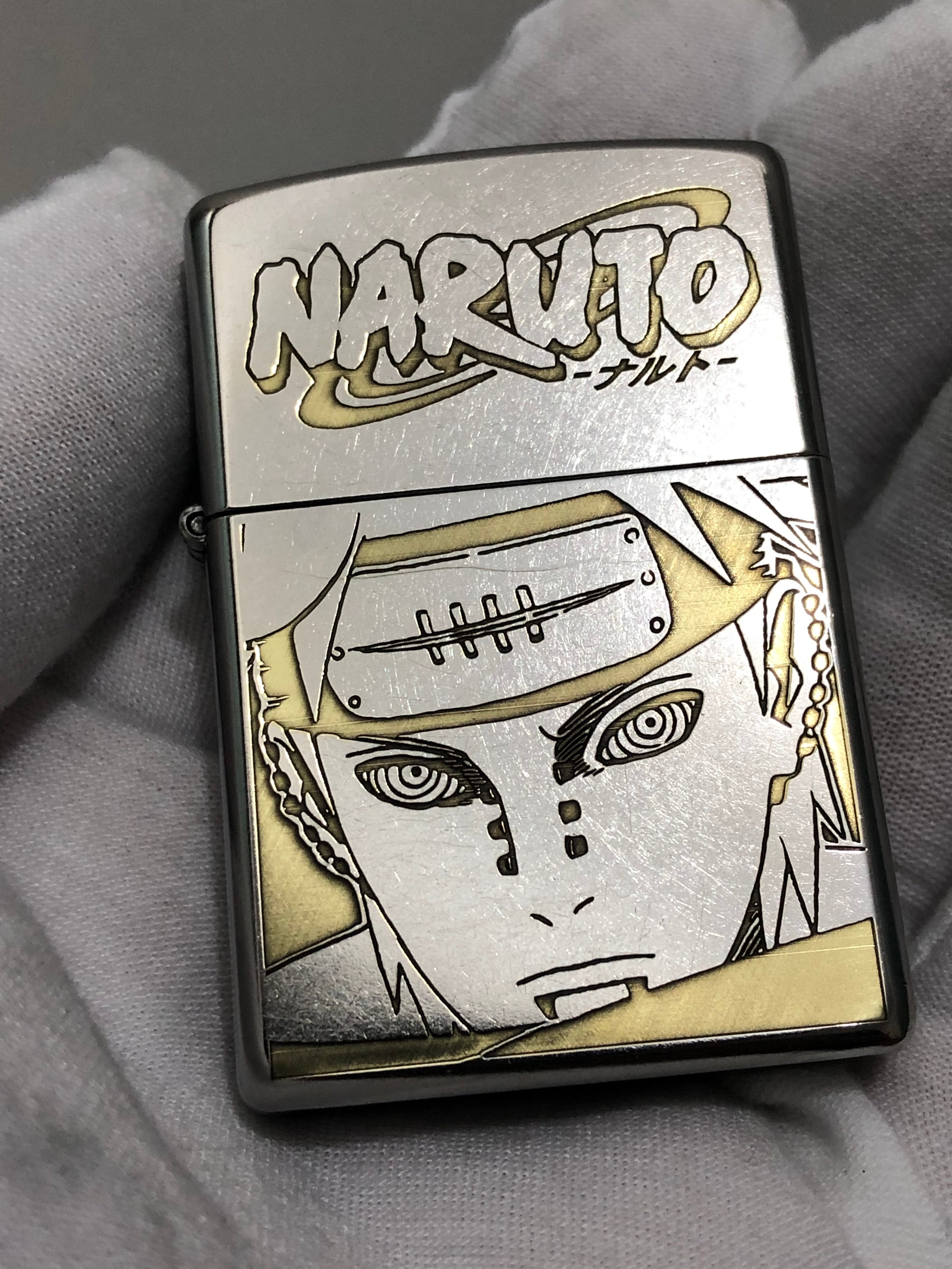 Pain Zippo Lighter - Deep Engraved Silver Brushed Anime Collectible Gift