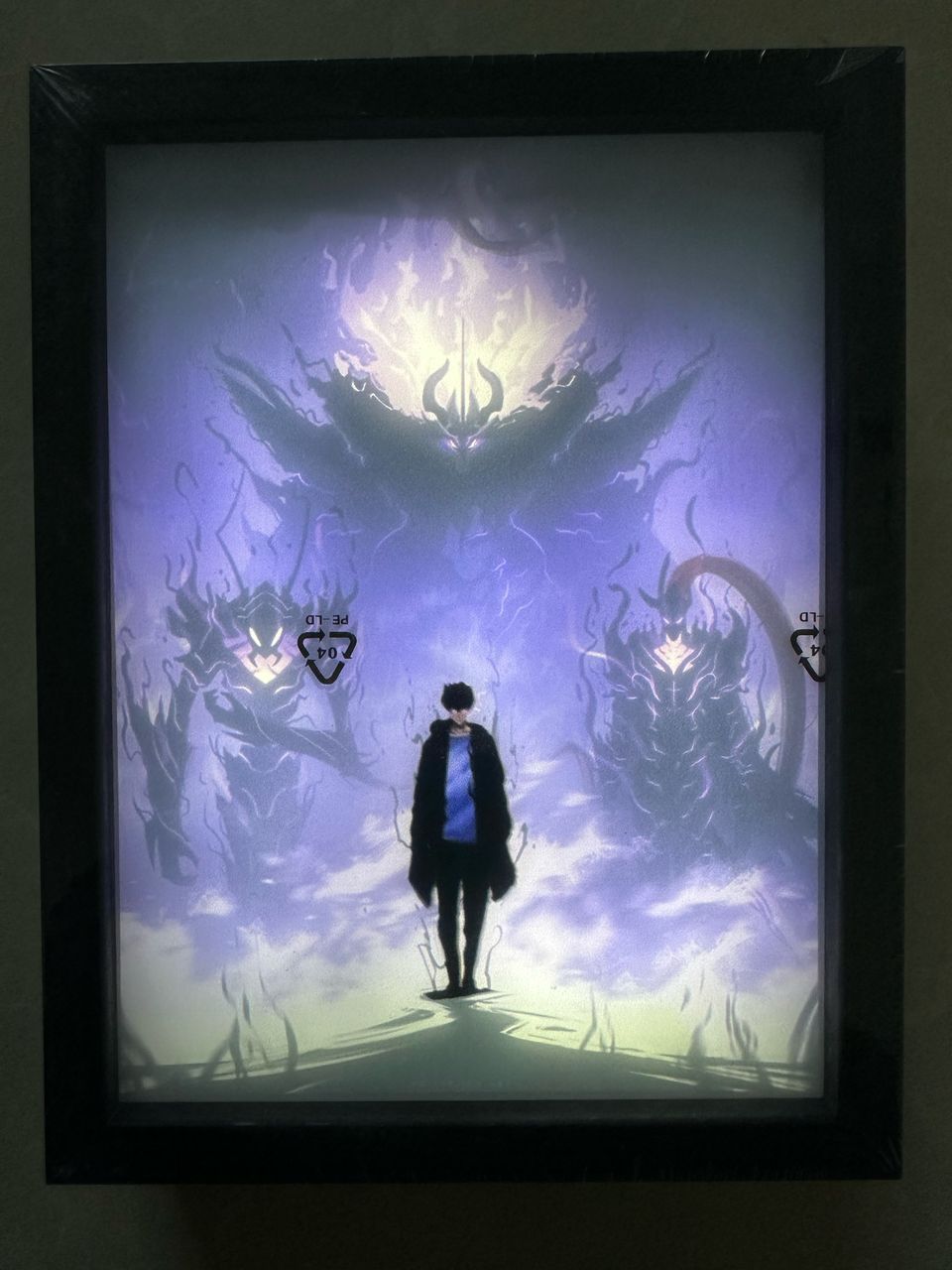 Solo Leveling LED Light Frame 17x23 cm – Anime Backlit Art Decor