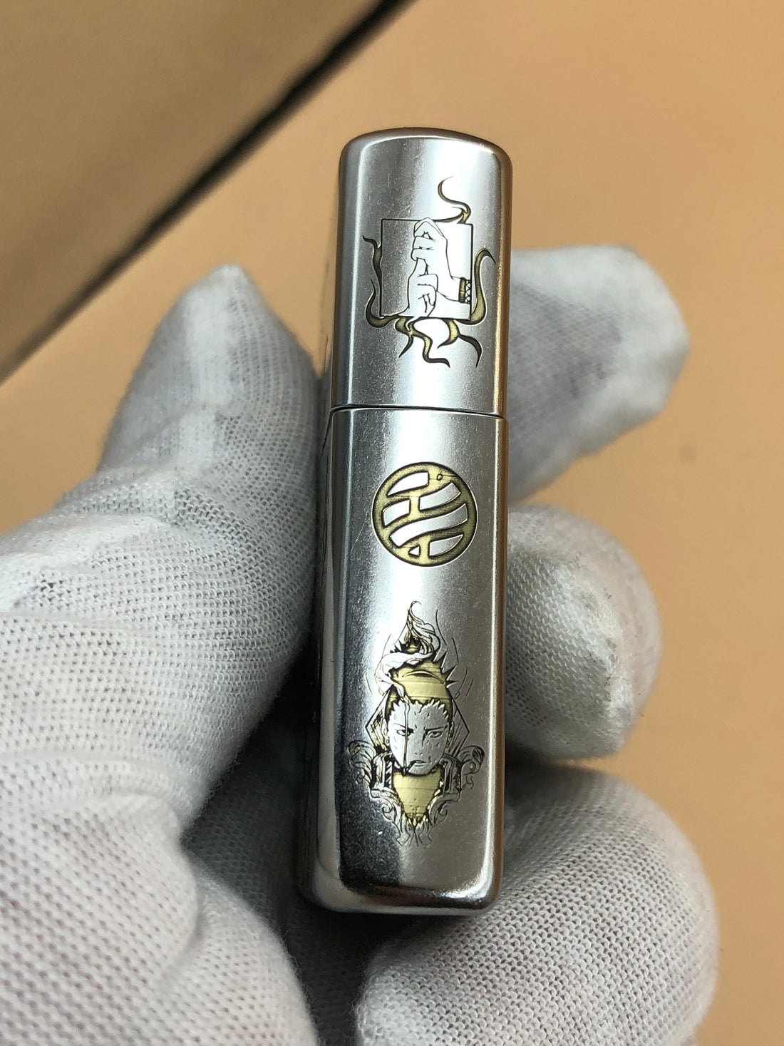 Custom Zippo Lighter – Shikamaru Nara Design | Deep Engraving, Natural Gold Polish | Anime | Street Chrome 207 | Made in USA