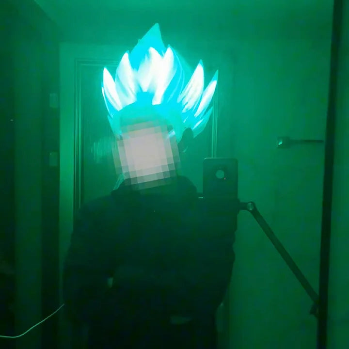 Goku Rosé LED Wig – Lights Up with Your Voice!