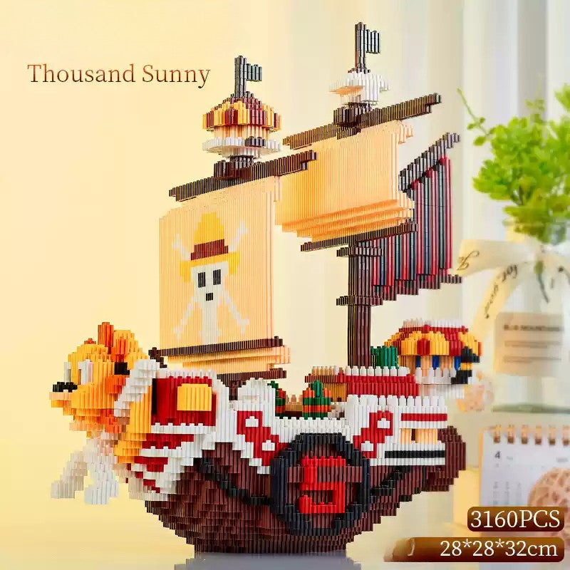 O.ne P.iec.e Pixel Art Mosaic Kit - DIY Art Set for Anime Fans