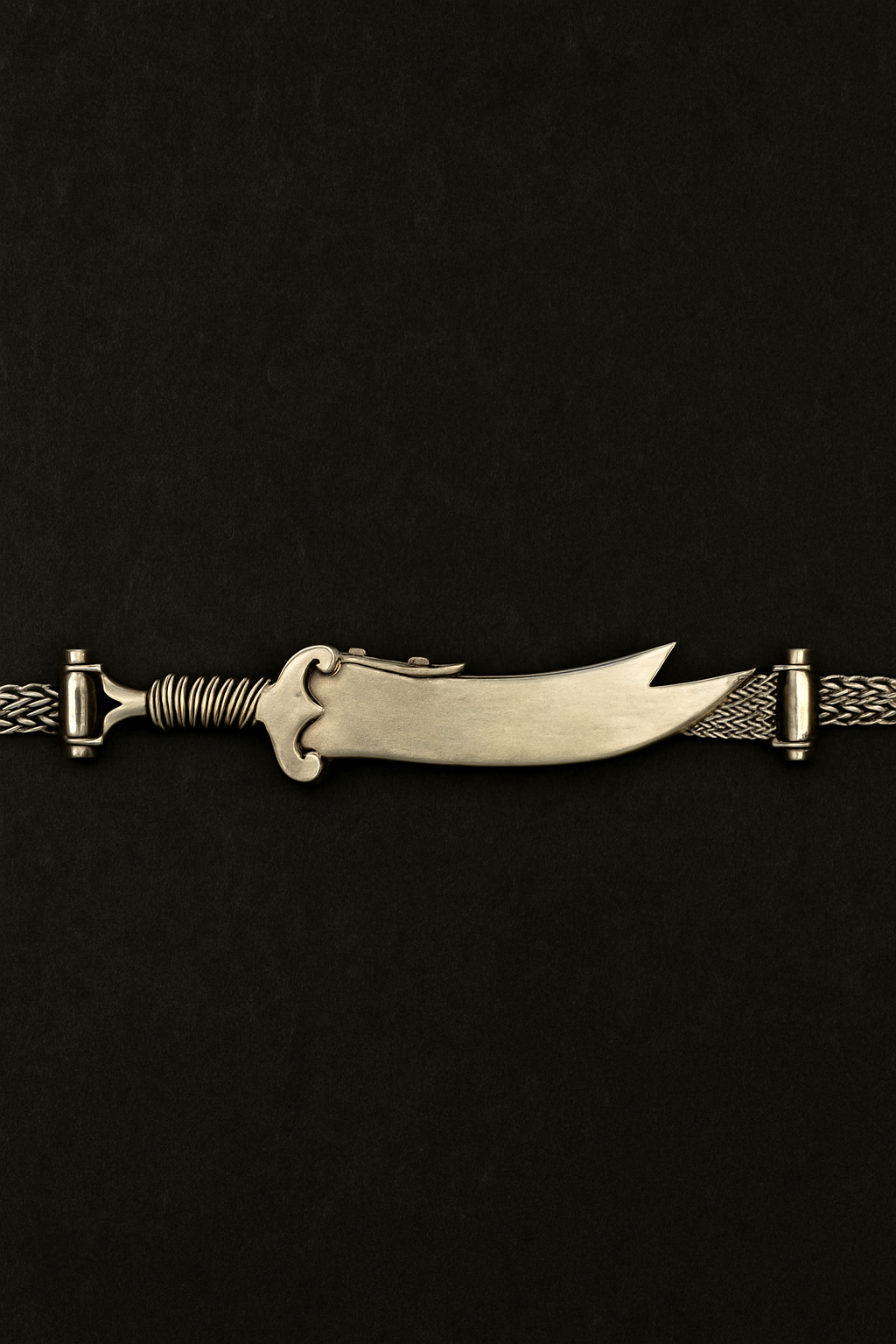 Gaminin™ Custom Arabic Zulfiqar Sword Bracelet – Pure 925 Silver with Personalized Engraving