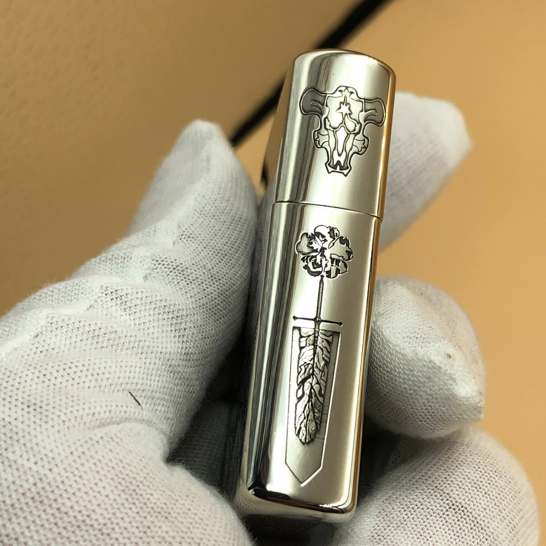 Black Clover Custom Lighter - Liebe & Asta Engraved Metal Design
