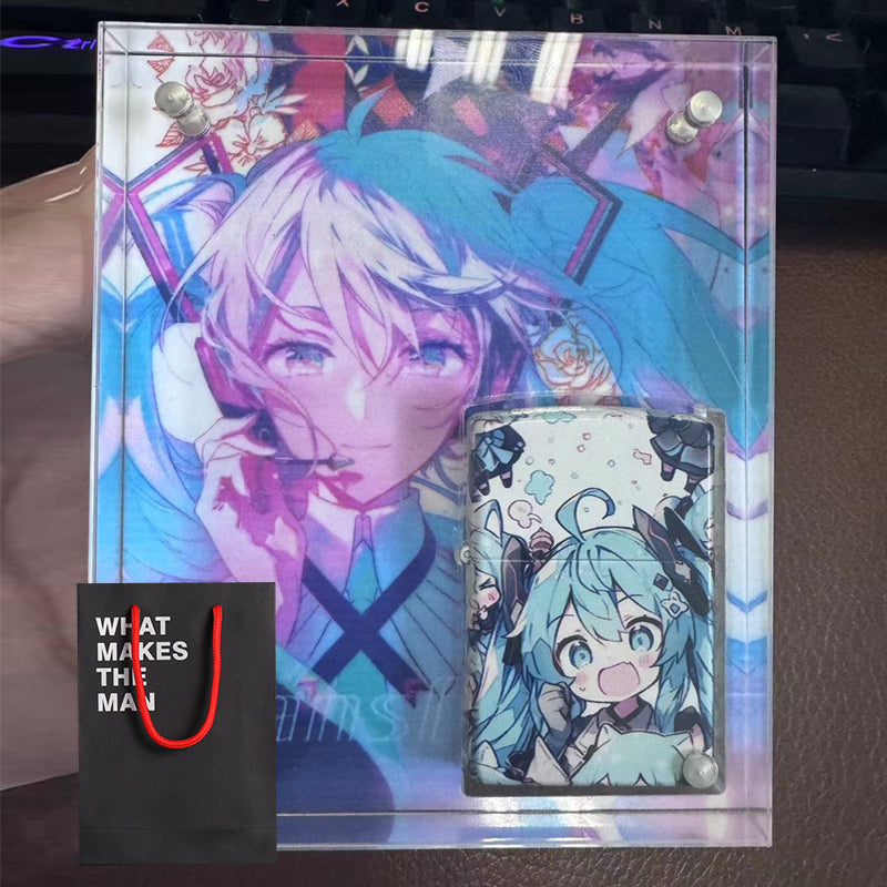 Hatsune Miku 3D Zippo Lighter – Custom Anime Design