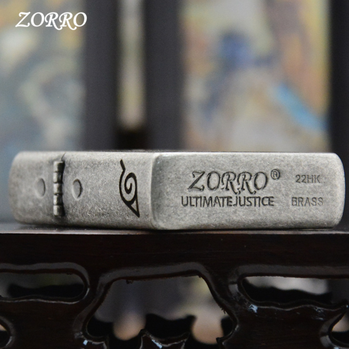 Ancient Silver N.ar.u.to Kerosene Lighter – Laser Engraved Collector’s Edition