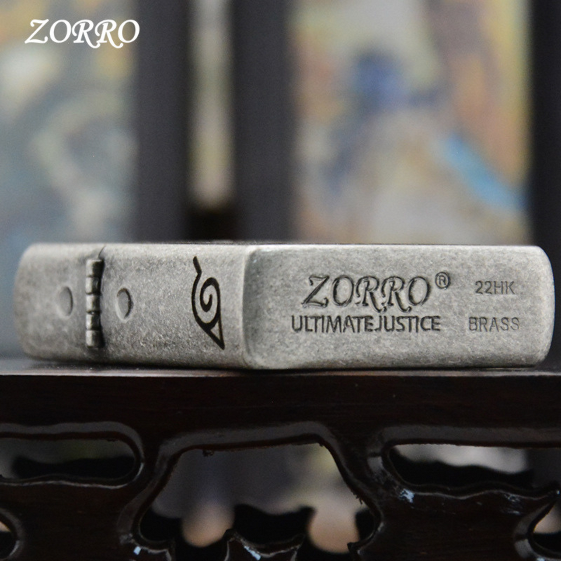 Ancient Silver N.ar.u.to Kerosene Lighter – Laser Engraved Collector’s Edition