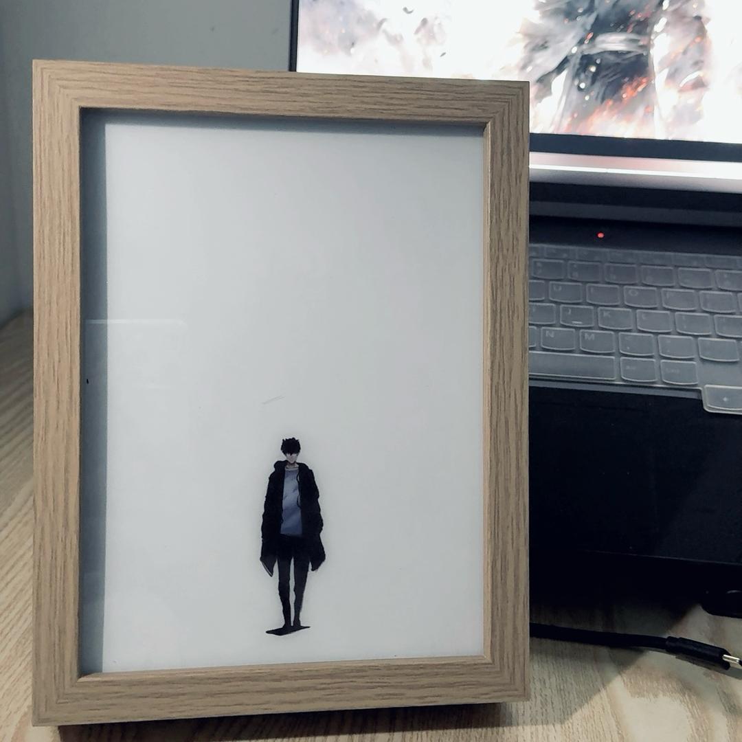 Solo Leveling LED Light Frame 17x23 cm – Anime Backlit Art Decor