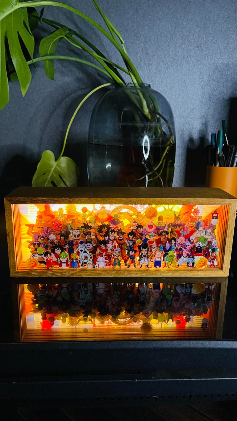 Gaminin™ GlowBox | 3D Anime LED Night Light with Acrylic Art & Wooden Base