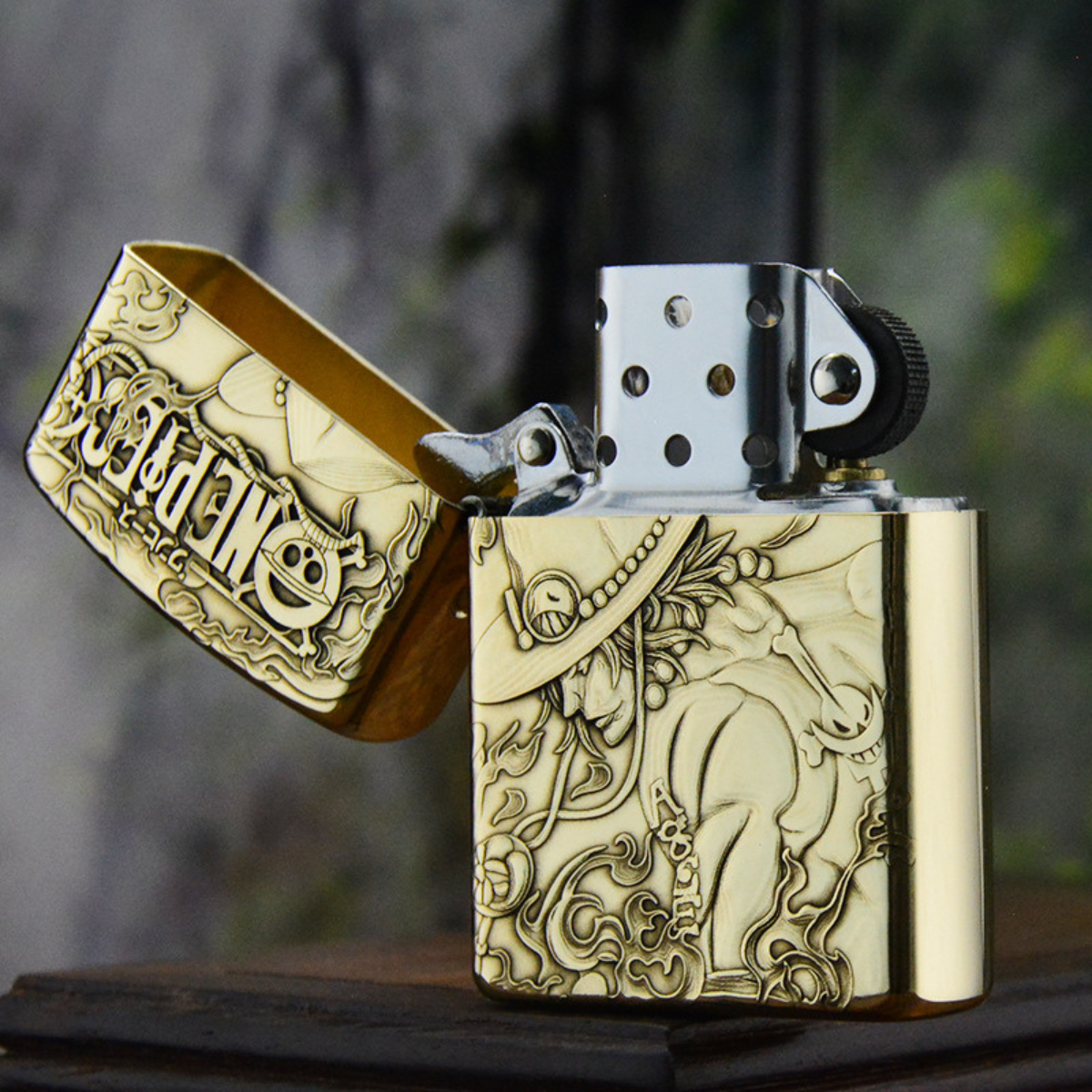 O.n.e P.i.e.c.e 3D Engraved Metal Lighter - Po.rtgas D. A.ce Collectible Gift