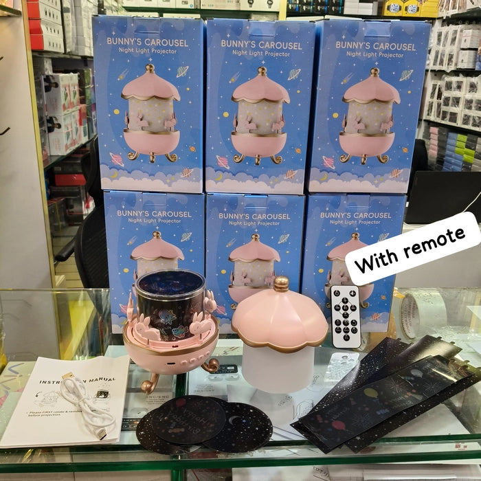 Rotating Cabin Projector Lamp: Enchanting Night Light with Music and Visual Effects