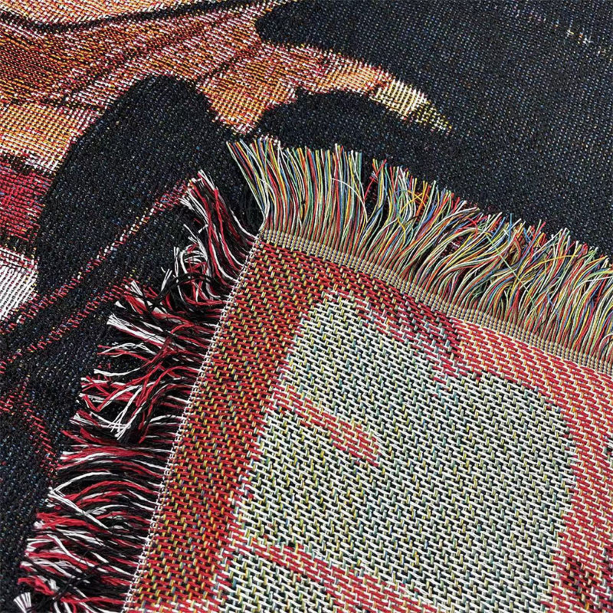 Black Clover Woven Blanket – Cozy Sofa or Bed Cover