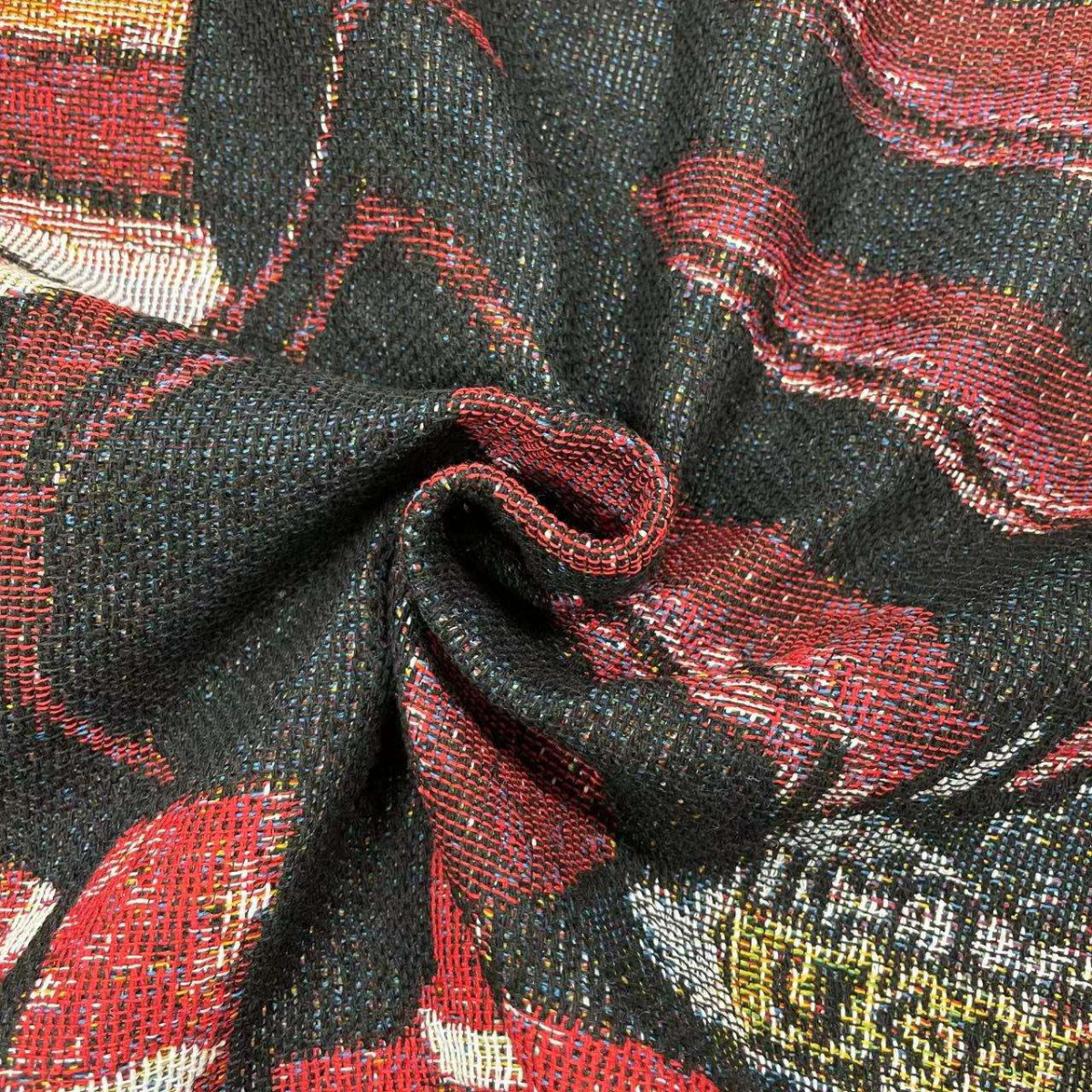 Black Clover Woven Blanket – Cozy Sofa or Bed Cover