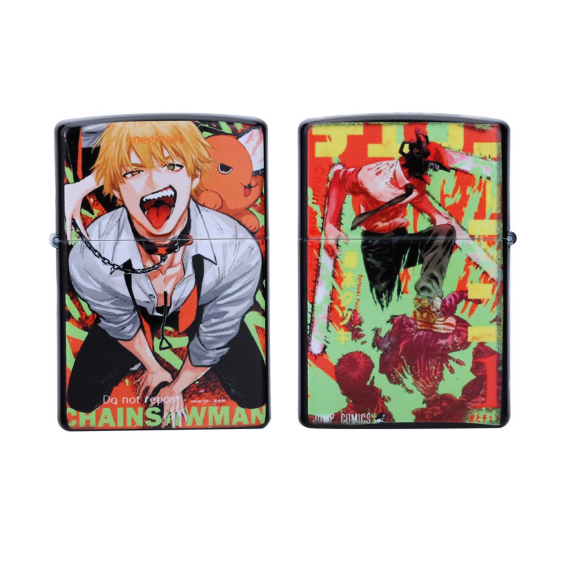 Chainsaw Man 3D Painted Zippo Lighter – Custom Anime Collection