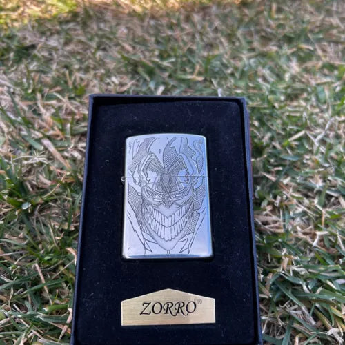 Okarun & Ken Takakura Engraved Anime Lighter - Premium Windproof Kerosene Refillable Gift for Dandadan Fans