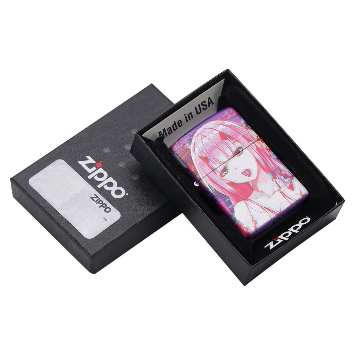 Zero Two 3D Printed Lighter – Darling in the Franxx Anime Zippo on 5 Sides