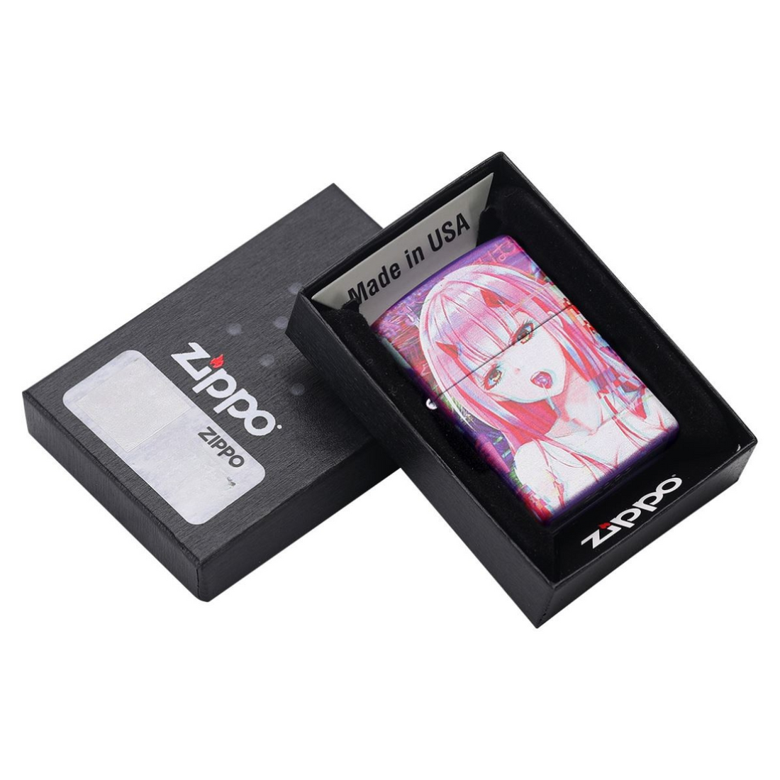 Zero Two 3D Printed Lighter – Darling in the Franxx Anime Zippo on 5 Sides