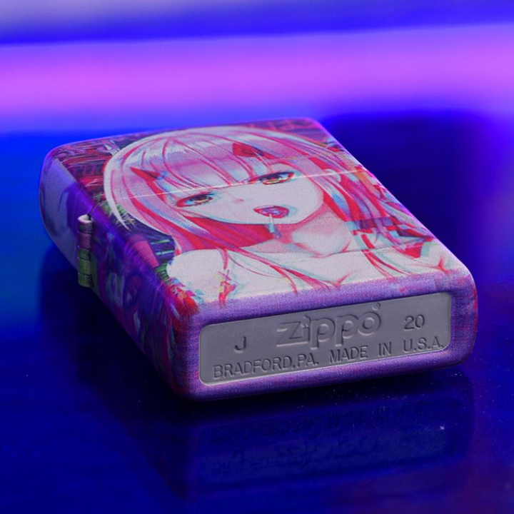 Zero Two 3D Printed Lighter – Darling in the Franxx Anime Zippo on 5 Sides
