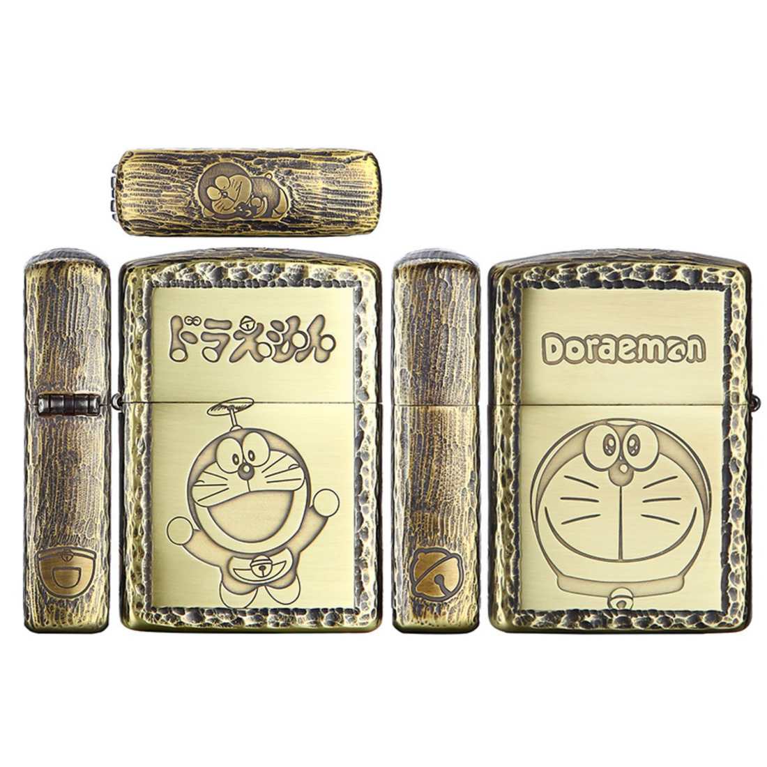 Zippo Doraemon Brass Armor Lighter – 4 Engraving Options