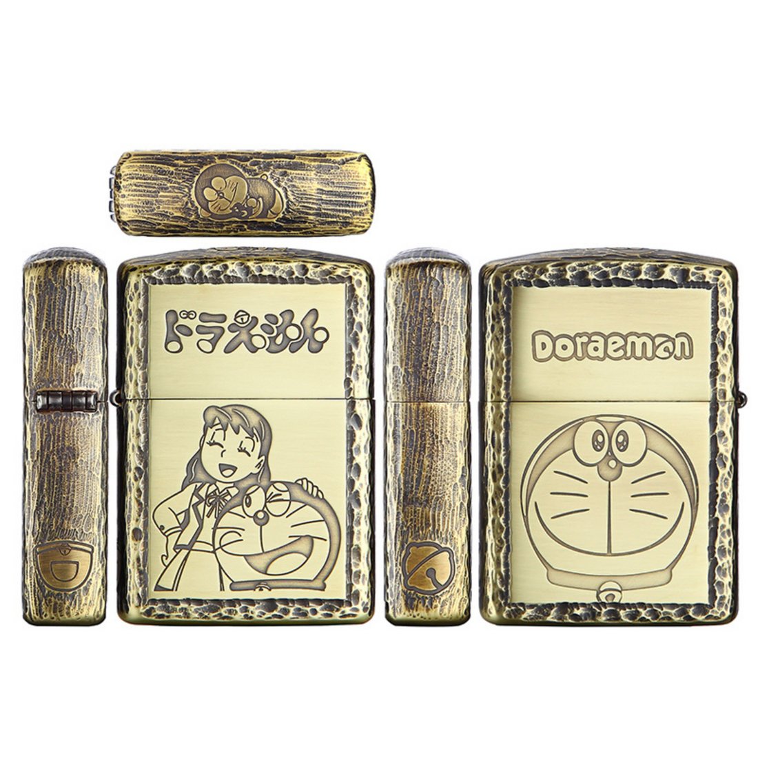 Zippo Doraemon Brass Armor Lighter – 4 Engraving Options