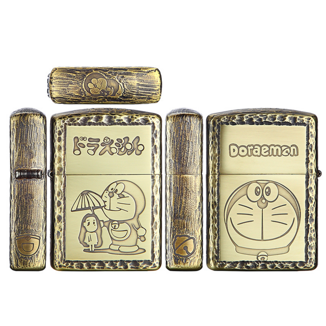 Zippo Doraemon Brass Armor Lighter – 4 Engraving Options