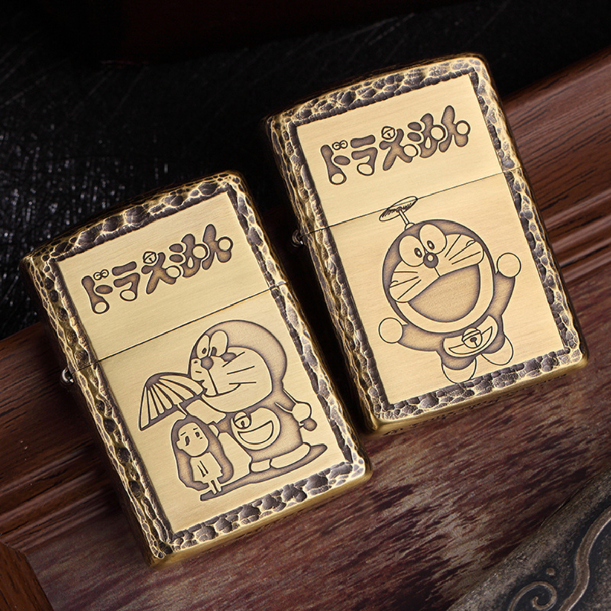 Zippo Doraemon Brass Armor Lighter – 4 Engraving Options