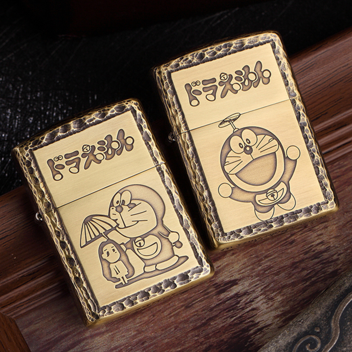 Zippo Doraemon Brass Armor Lighter – 4 Engraving Options
