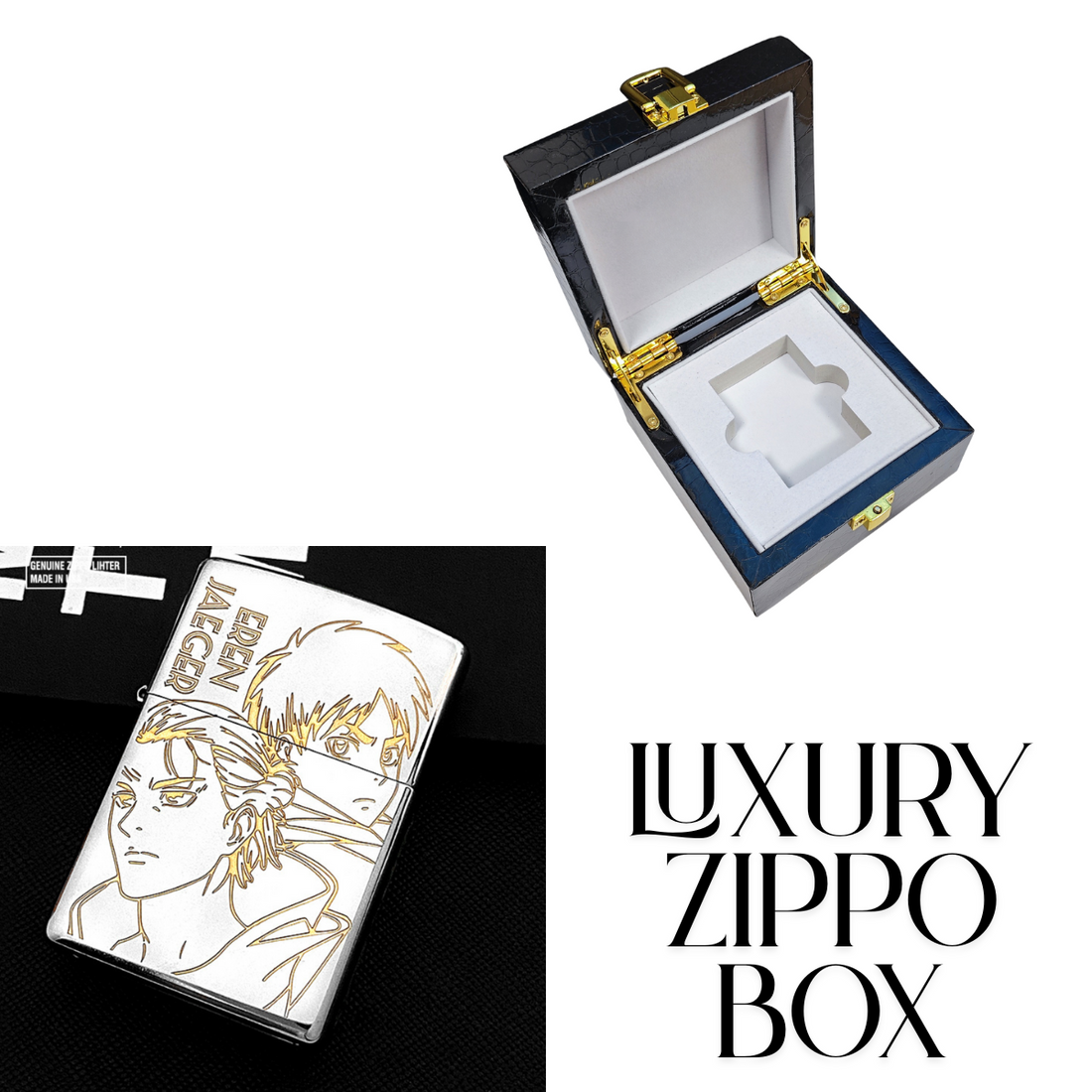 Eren Yeager Attack on Titan Zippo Lighter - Wings of Freedom Engraved