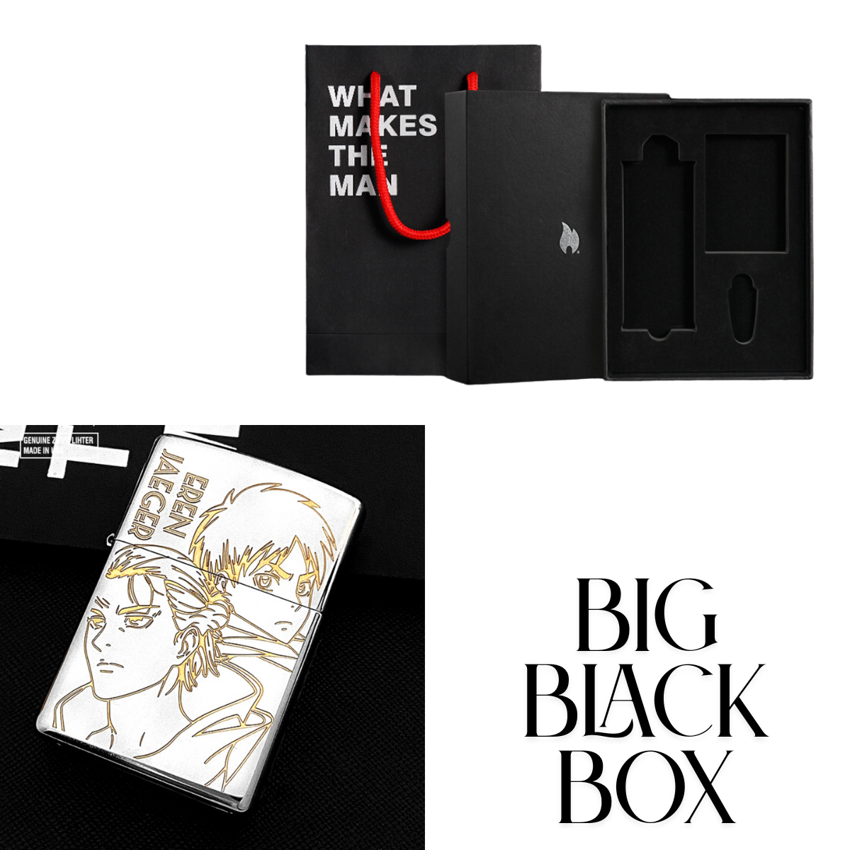 Eren Yeager Attack on Titan Zippo Lighter - Wings of Freedom Engraved