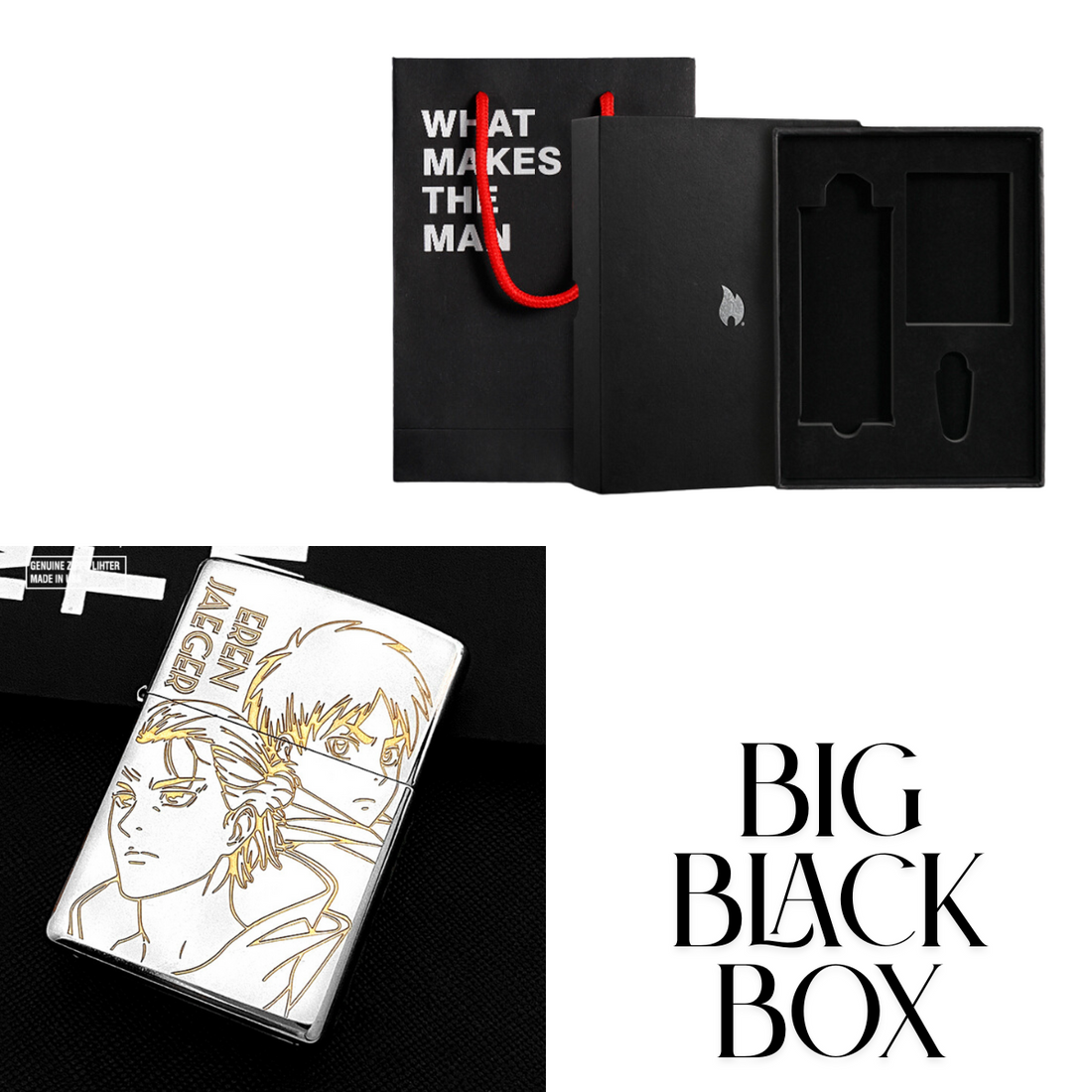 Eren Yeager Attack on Titan Zippo Lighter - Wings of Freedom Engraved