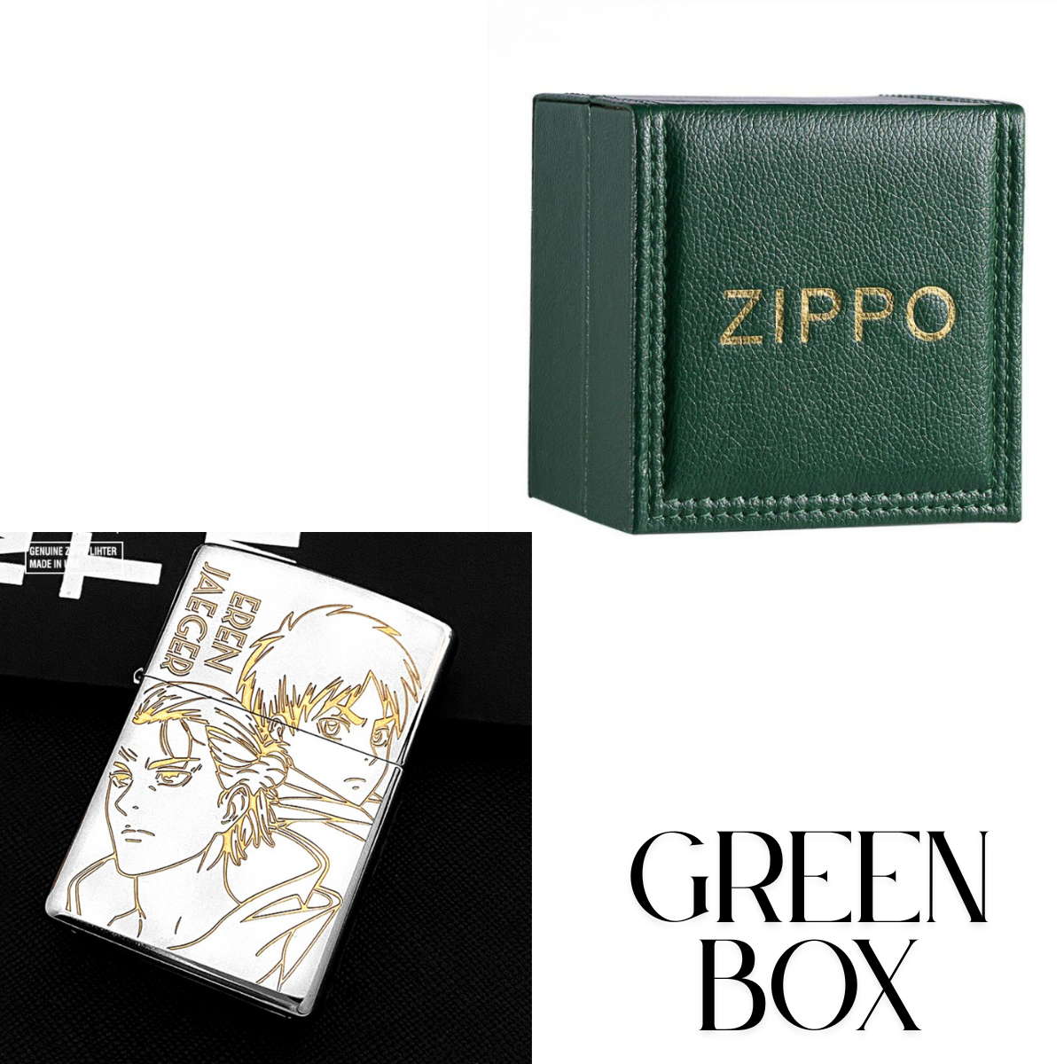 Eren Yeager Attack on Titan Zippo Lighter - Wings of Freedom Engraved