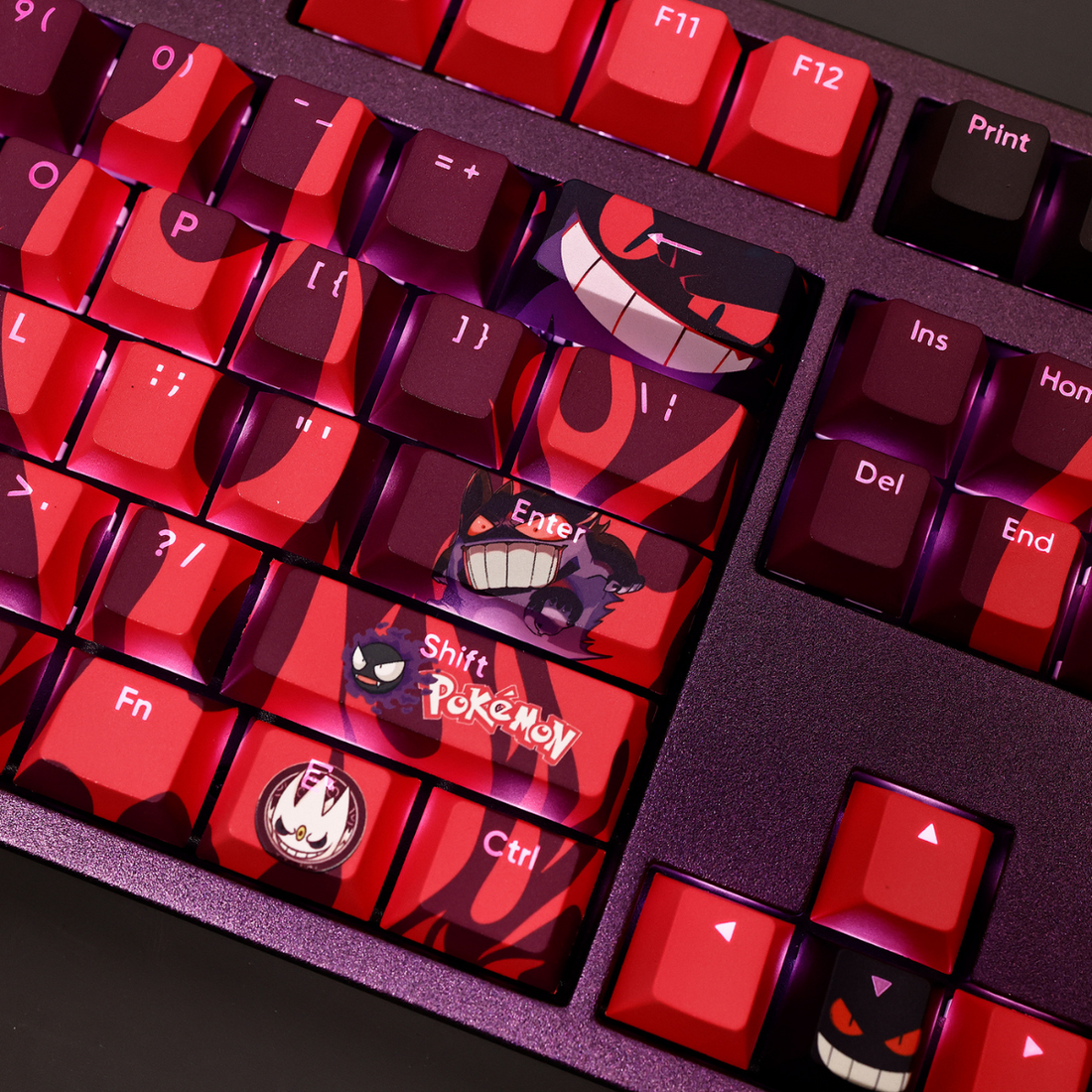 G.e.n.g.a.r P.o.ké.m.on Keycap Set – Anime Keycaps for Mechanical Keyboards