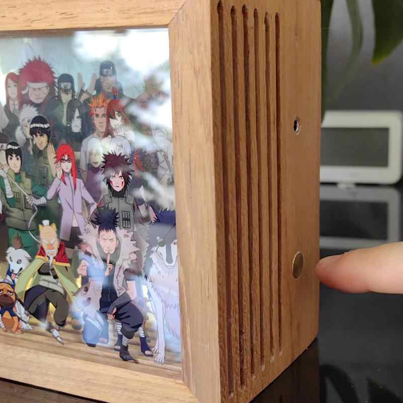 Gaminin™ GlowBox | 3D Anime LED Night Light with Acrylic Art & Wooden Base