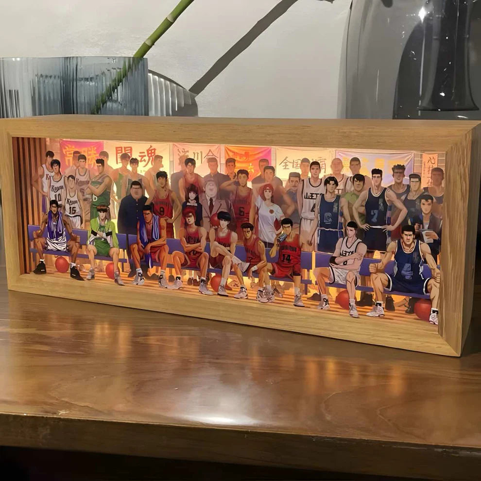 Gaminin™ GlowBox | 3D Anime LED Night Light with Acrylic Art & Wooden Base