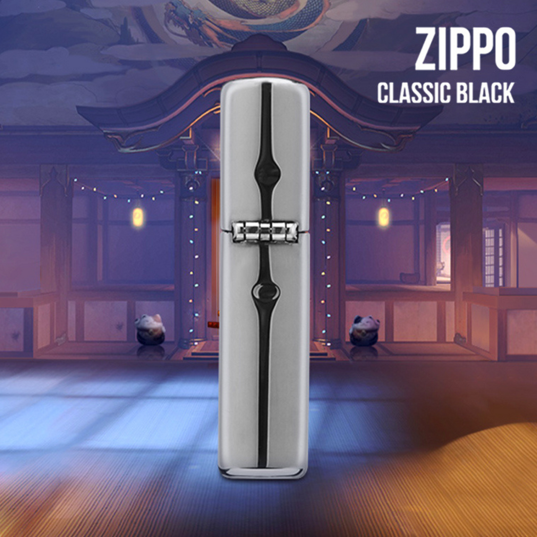 Gojo Satoru & Geto Suguru Zippo Lighter - Black Ice Engraved Series