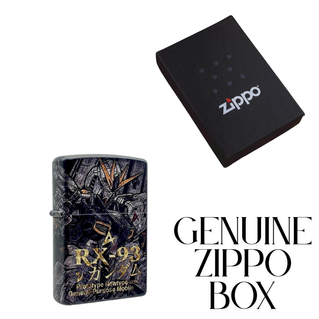 Gundam RX-93 3D Painted Zippo Lighter – Custom Anime Collection