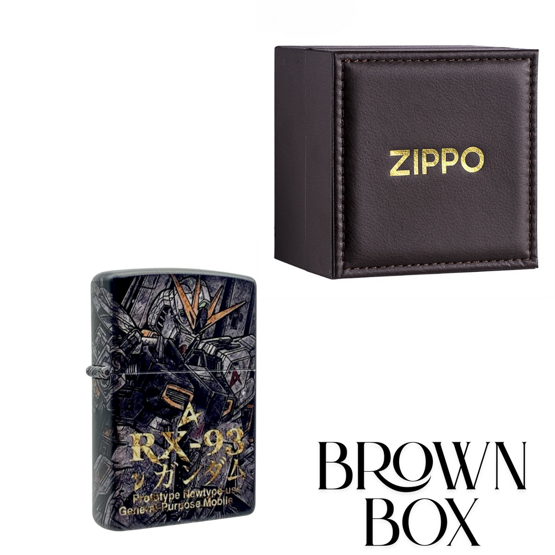 Gundam RX-93 3D Painted Zippo Lighter – Custom Anime Collection
