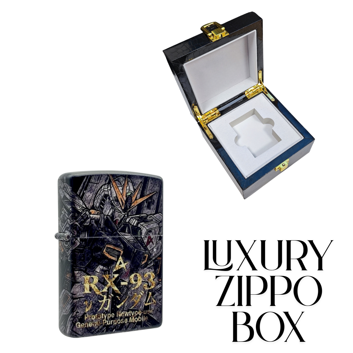 Gundam RX-93 3D Painted Zippo Lighter – Custom Anime Collection