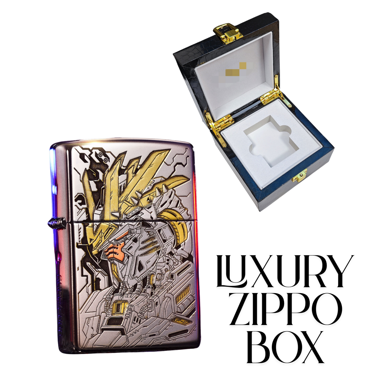 Gundam Zippo Lighter, Deep Carved, Dual-Sided, Limited Edition