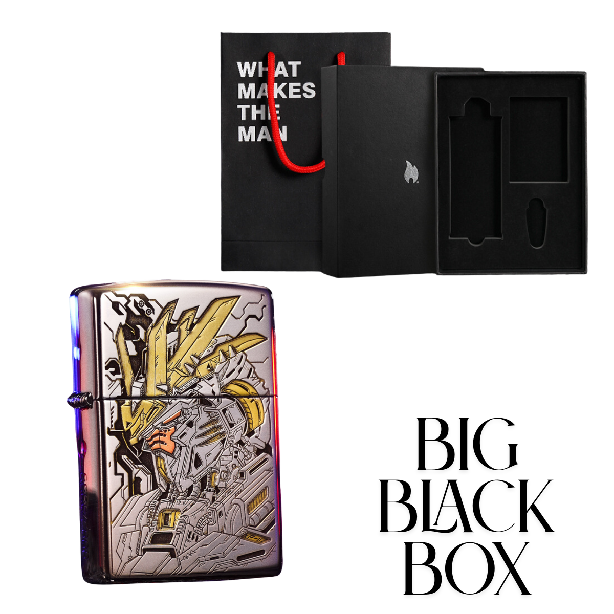 Gundam Zippo Lighter, Deep Carved, Dual-Sided, Limited Edition