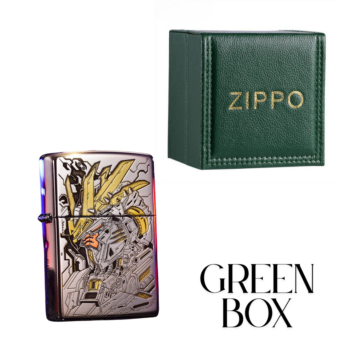 Gundam Zippo Lighter, Deep Carved, Dual-Sided, Limited Edition