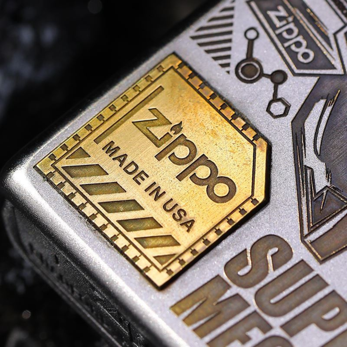 Gundam Deep Carved Zippo – Genuine Matte Super Mechs Lighter