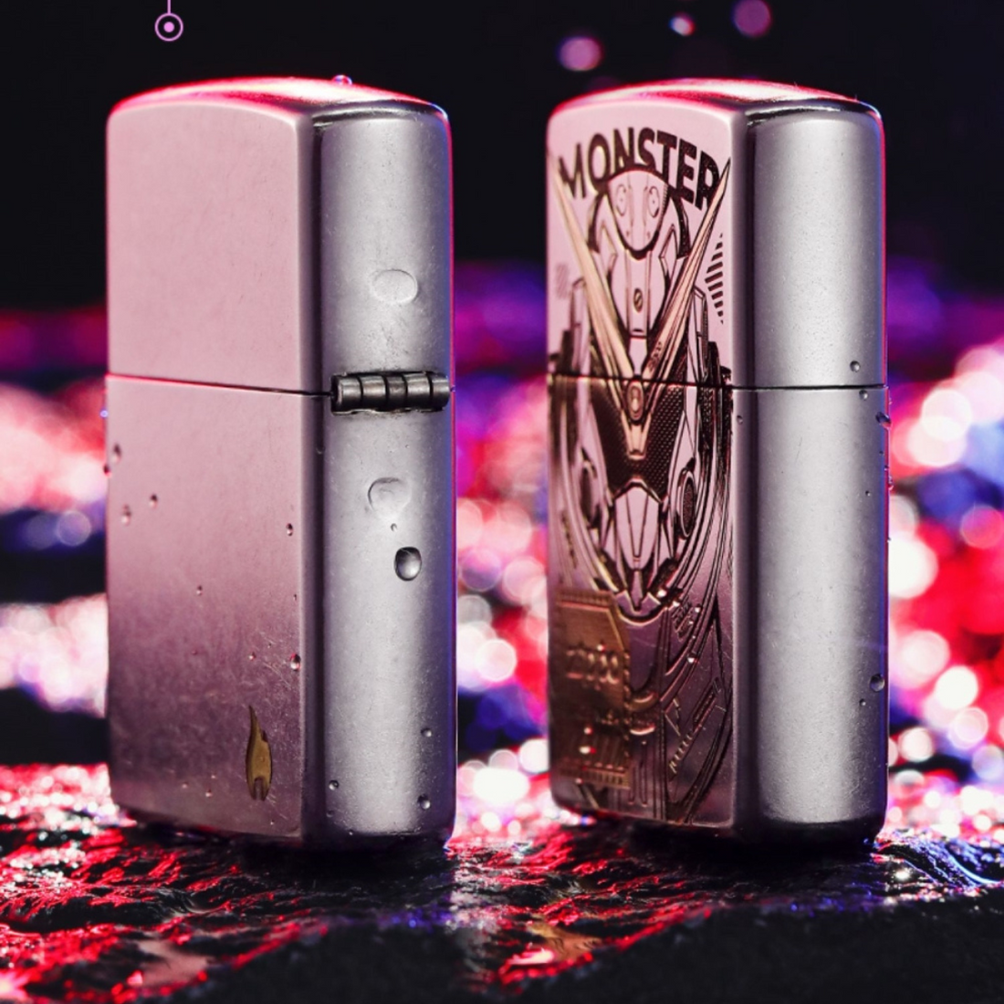 Gundam Monster Zippo – Genuine Deep Carved Gold Mech Lighter