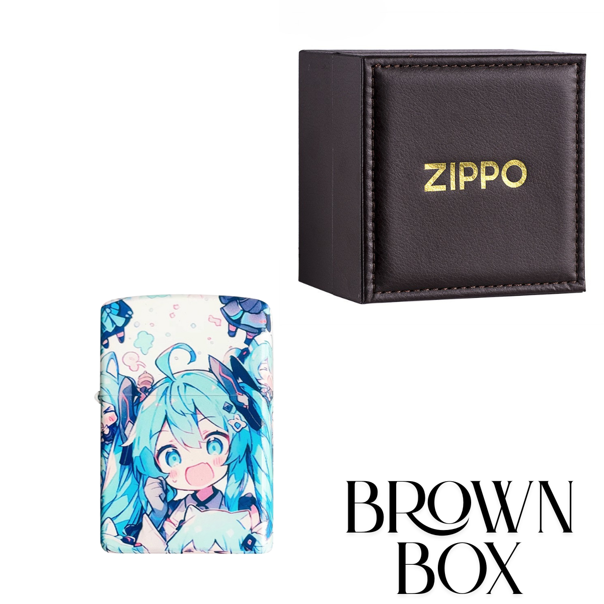 Hatsune Miku 3D Zippo Lighter – Custom Anime Design